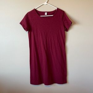 Maroon Old Navy T-shirt Dress
